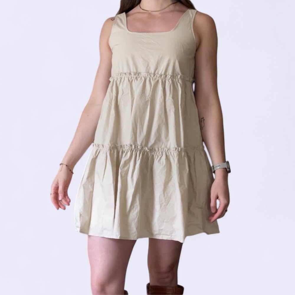 Cream Cottagecore Babydoll Dress – Size M